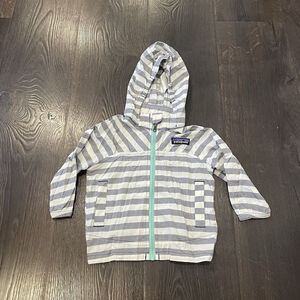Patagonia Baby High Sun Jacket Size 3-6 Months striped zip Lightweight